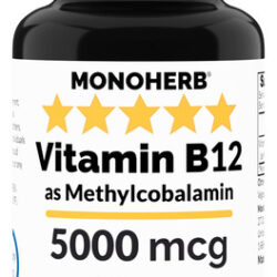 Suplemento Monoherb Vitamina B12 Metilcobalamina 5000mcg 90