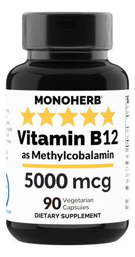 Suplemento Monoherb Vitamina B12 Metilcobalamina 5000mcg 90