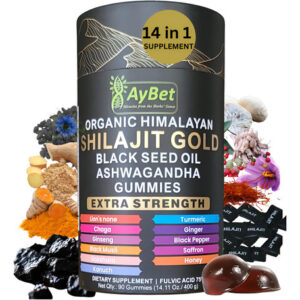 Suplemento Aybet Organic Pure Himalayan Shilajit Gold Gummie