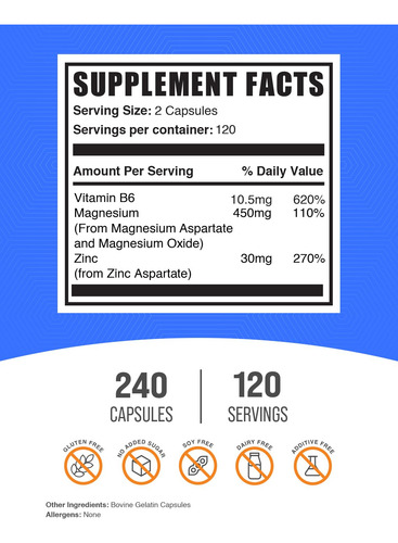 Suplemento Mineral Suplementos A Granel Aspartato De Zinco M - Imagem 2