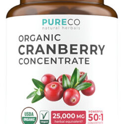 Organic Cranberry Pills - Concentrado 50:1 Equivale A 25.000