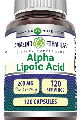 Amazing Nutrition Ácido Alfa Lipóico 200mg 120 Cápsulas