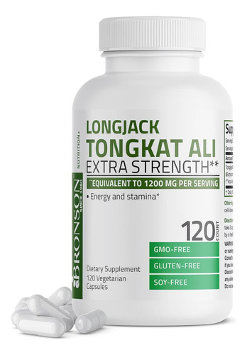 Bronson Longjack Tongkat Ali Força Extra 120 Cápsulas Veget