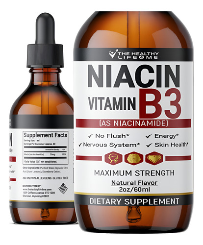 Suplemento The Healthy Life 4 Me Vitamina B3 Niacinamida 60m
