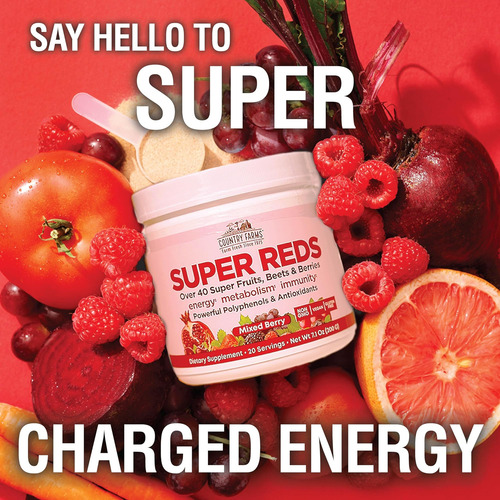 Country Farms Super Reds Superalimento Energizante De Polif - Imagem 10