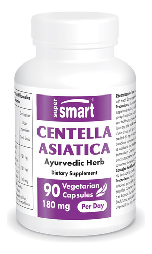 Suplemento Supersmart Centella Asiatica 180mg 90 Cápsulas