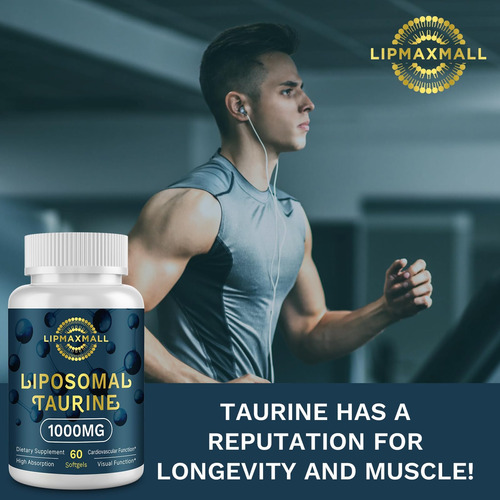 Suplemento De Taurina Lipossômica 1000mg Aminoácido De Alta - Imagem 12