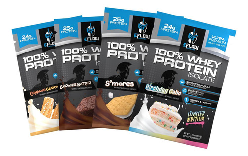 Mostras Variadas De Proteína De Soro Da Eflow Nutrition