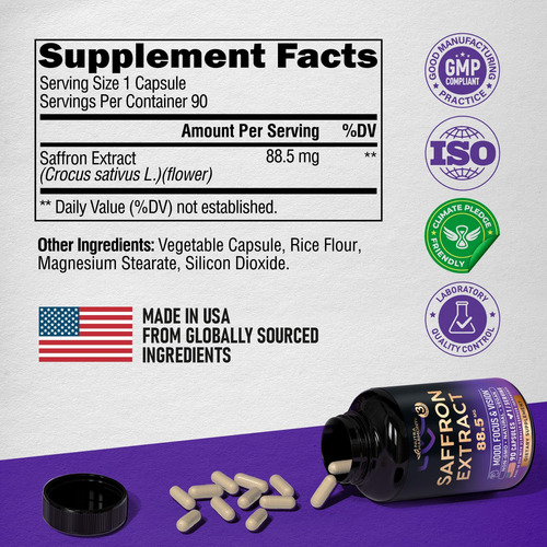 Suplementos Naturais De Açafrão - Extrato Puro De Açafrão 88 - Imagem 4