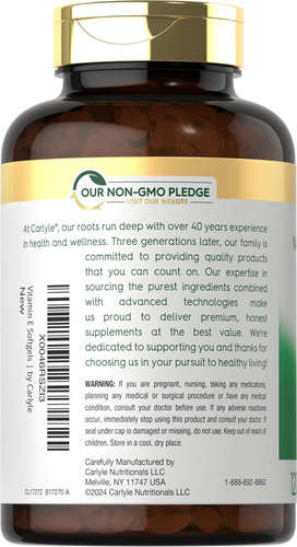 Carlyle Vitamina E Plus Tocoferóis Mistos 1000 Ui (671 Mg) - Imagem 11