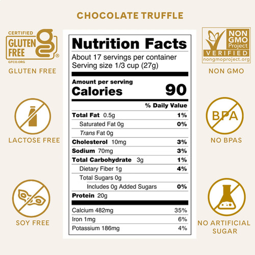 Proteína Em Pó Icônica Trufa De Chocolate 454g 17 Porções - Imagem 2