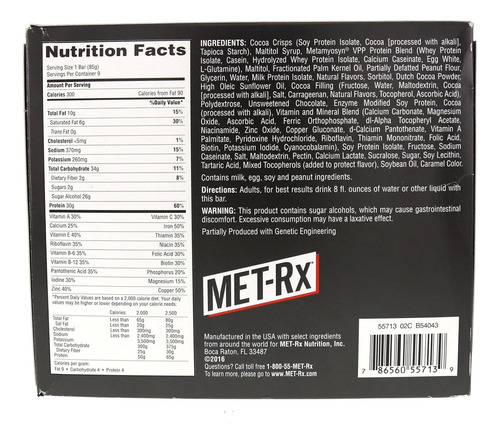 Met-rx Protein Plus Bar Ótima Substituição Saudável De E A - Imagem 9