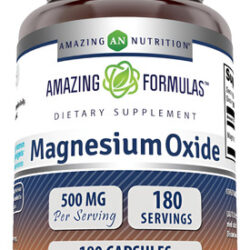 Suplemento Amazing Formulas Óxido De Magnésio 500 Mg 180 Cáp