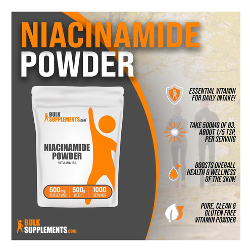 Niacinamida Em Pó Suplemento 05 Kg Alta Pureza - Imagem 7