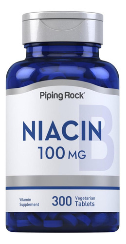 Piping Rock Niacina 100mg 300 Comprimidos Com Descarga