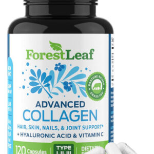 Forestleaf Multi Collagen Pills Com Ácido Hialurónico + V...