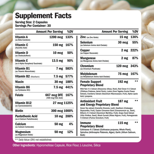 Multivitamínico Vimerson Health Women"s Com 20 Vitaminas E M - Imagem 3