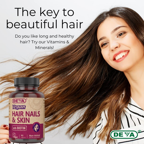 Suplemento Deva Para Cabelo Unhas E Pele Veganos Com Compri - Imagem 7