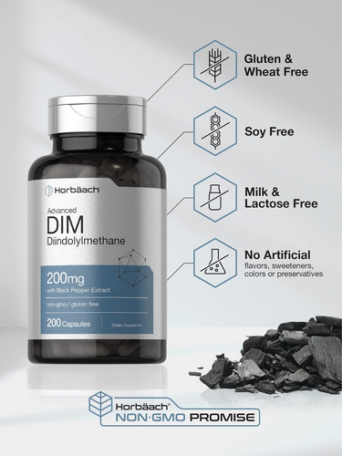 Suplemento Horbäach Dim 200mg Diindolilmetano Avançado C - Imagem 3