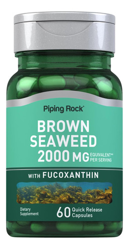 Cápsulas De Algas Marinhas Piping Rock Brown 2000mg 60 Con - Imagem 8
