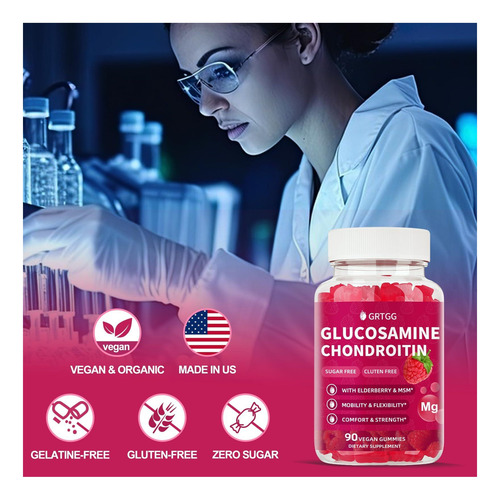 Gummias De Condroitina De Glucosamina Grtgg Com Msm E Extra - Imagem 17