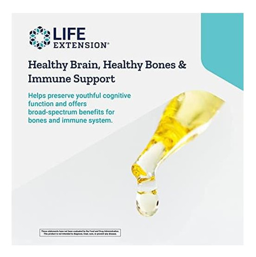Life Extension Vitamina D3 Líquida 50mcg (2000iu) - Gotas Se - Imagem 5