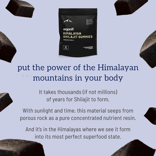 Organifi - Shilajit Gummies - Ajuda A Manter A Energia Na... - Imagem 5