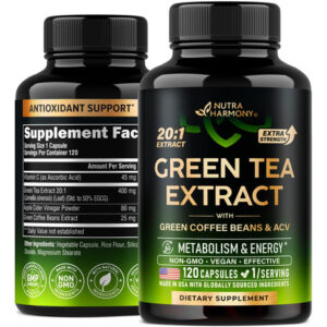 Suplemento De Extrato De Chá Verde Nutraharmony 120 Cápsulas