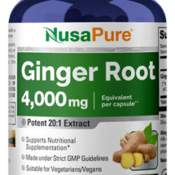 Cápsulas De Raiz De Gengibre Nusapure 4000 Mg Por Cápsula Ve