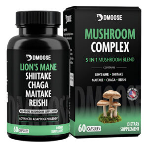 Complexo De Cogumelos De Leões 5300 Mg Mistura Adaptogênica