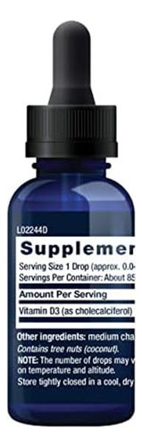 Life Extension Vitamina D3 Líquida 50mcg (2000iu) - Gotas Se - Imagem 2