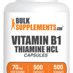 Suplemento Bulksupplements.com Tiamina Hcl 100 Mg 500 Cápsul