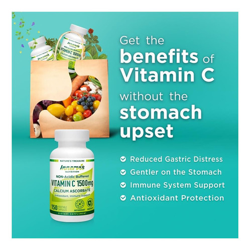 Innervisnutrition Vitamina C Tamponada Não Ácida - 1500mg As - Imagem 11