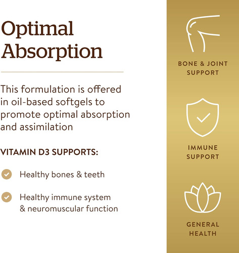 Solgar Vitamina D3 (colecalciferol) 125 Mcg (5000 Ui) 10... - Imagem 4