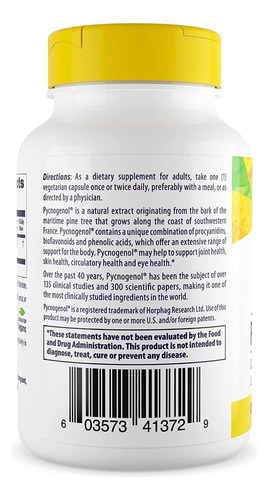 Healthy Origins Pycnogenol 100 Mg Extrato Da Casca De Pinho - Imagem 8