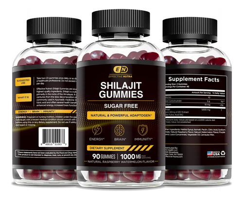 Eficaz Nutra Pure Himalayan Shilajit Gummies Para Homens E M - Imagem 17