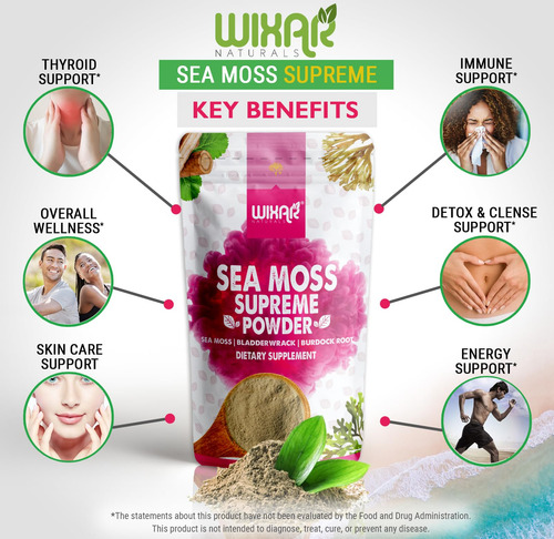 Suplemento Wixar Naturals Wixar Wildcrafted Sea Moss Powder - Imagem 3