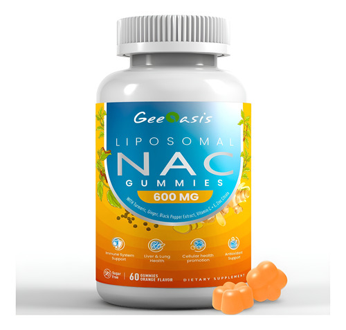 Nac Lipossômico Gummies 600mg Suplemento De N-acetil Para E - Imagem 8