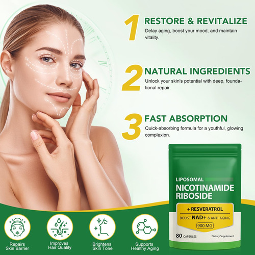 Suplemento Nad 900mg - Lipossômico Nicotinamida Ribosídeo N - Imagem 5