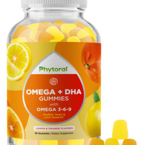 Suplemento De Gomas Phytoral Dha Omega 3 Para Adultos 60 Mas