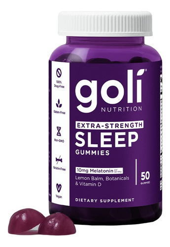 Suplemento Goli Extra Strength Sleep Gummy 10 Mg De Melatoni
