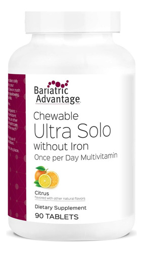 Bariatric Advantage - Ultra Solo Mastigável Sem Ferro - Cítr