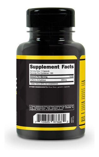 Pílulas De Cafeína Primaforce 200mg 180 Cápsulas - Imagem 4