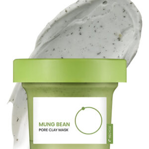 A Máscara Facial De Lama De Poros De Feijão Mungo É Limpa E