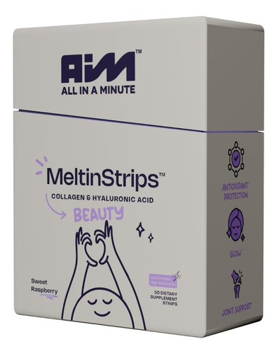 Tiras Orais De Beleza Meltinstrips Com Colágeno E Ácido