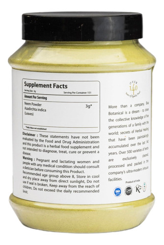 Bixa Botanical Neem Leaf Powder Azadirachta Indica 1 16 - Imagem 9