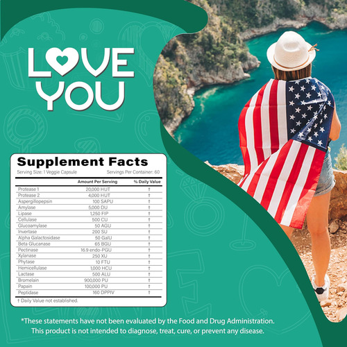 Love You 18 Complexo Enzimático Para Mulheres E Homens - Imagem 9