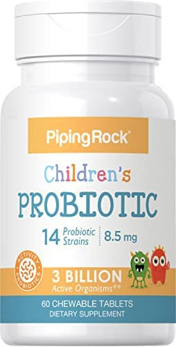 Probióticos Piping Rock Para Crianças 60 Comprimidos Masti - Imagem 8