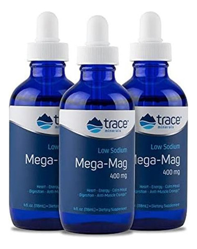 Gotas De Magnésio Líquido Mega-mag Da Trace Minerals Resear