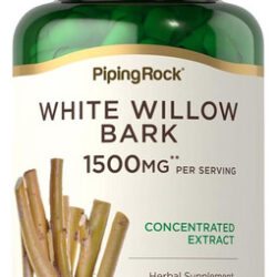 Cápsulas De Casca De Salgueiro Branco Piping Rock 1500 Mg